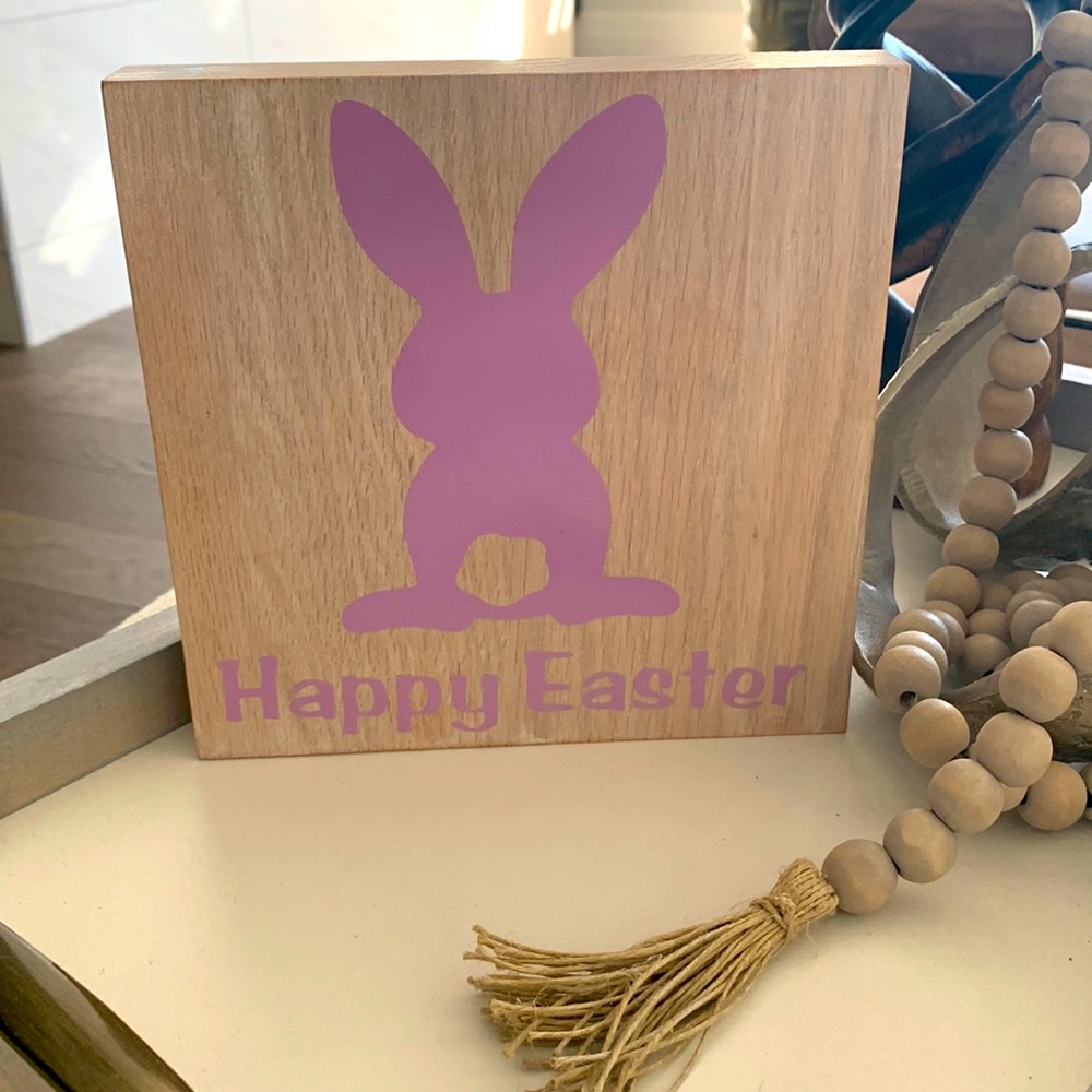 Happy Easter 🐣 solid oak sign